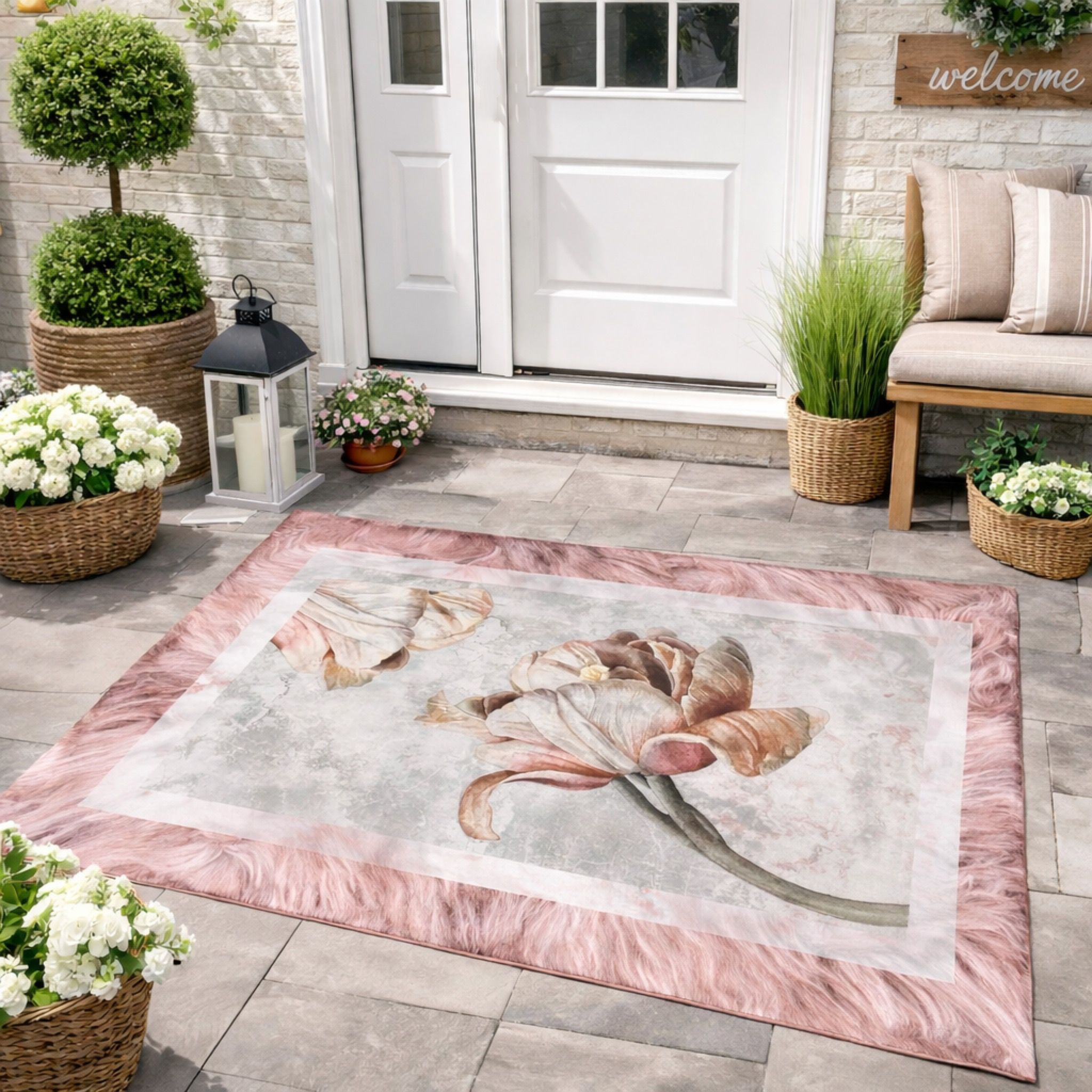 Tappeto in vinile TULIPANO di Interno in pelle