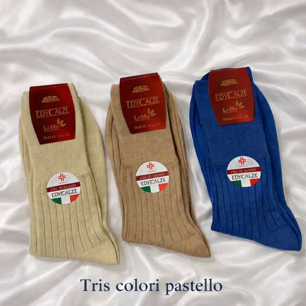Tris Calzino sanitario corto in filo di scozia Edy Calze