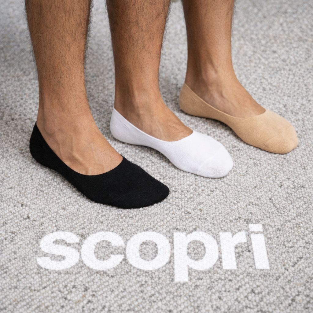 Salvapiede invisibile in cotone mercerizzato Scopri Uomo Gommone