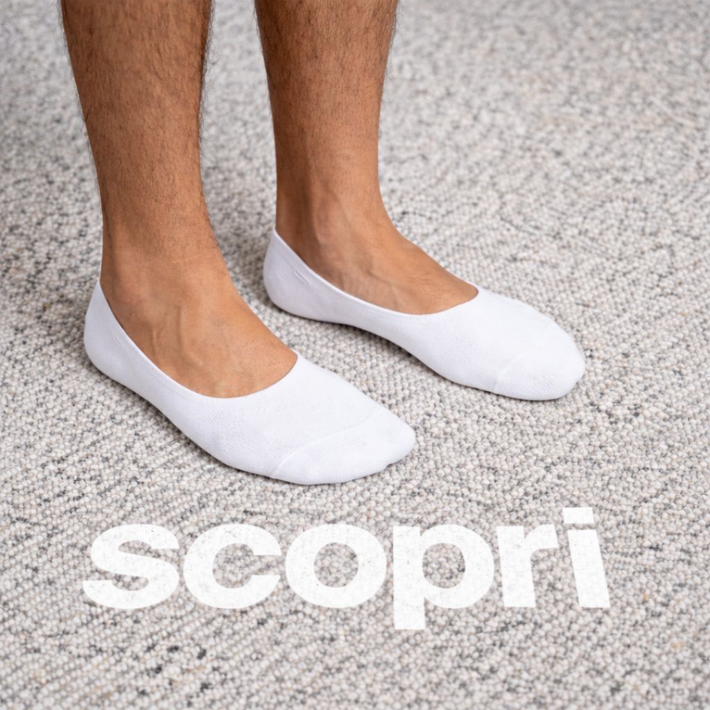 Salvapiede invisibile in cotone mercerizzato Scopri Uomo Gommone