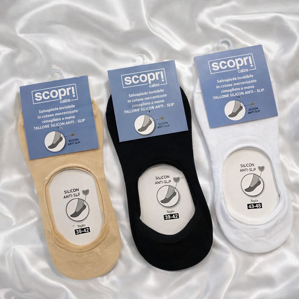 Salvapiede invisibile in cotone mercerizzato Scopri Uomo Gommone