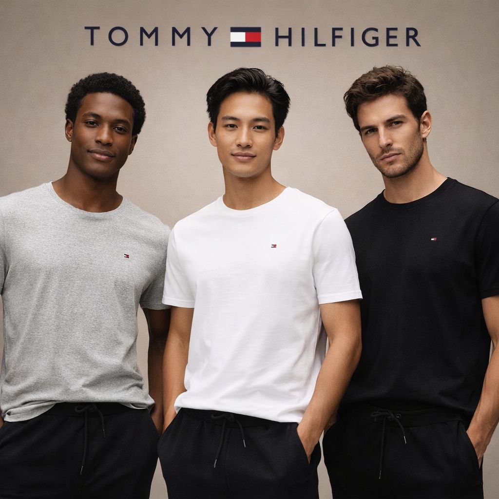 Tris t-shirt Tommy Hilfiger Bianca/grigia/nera