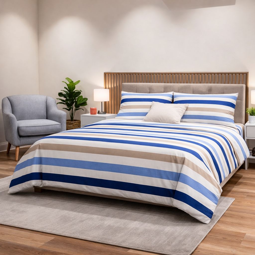 Completo Lenzuolo Righe Multicolor