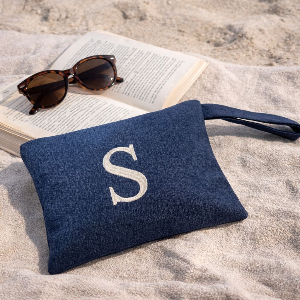 Pochette Rivera Blu con cifra