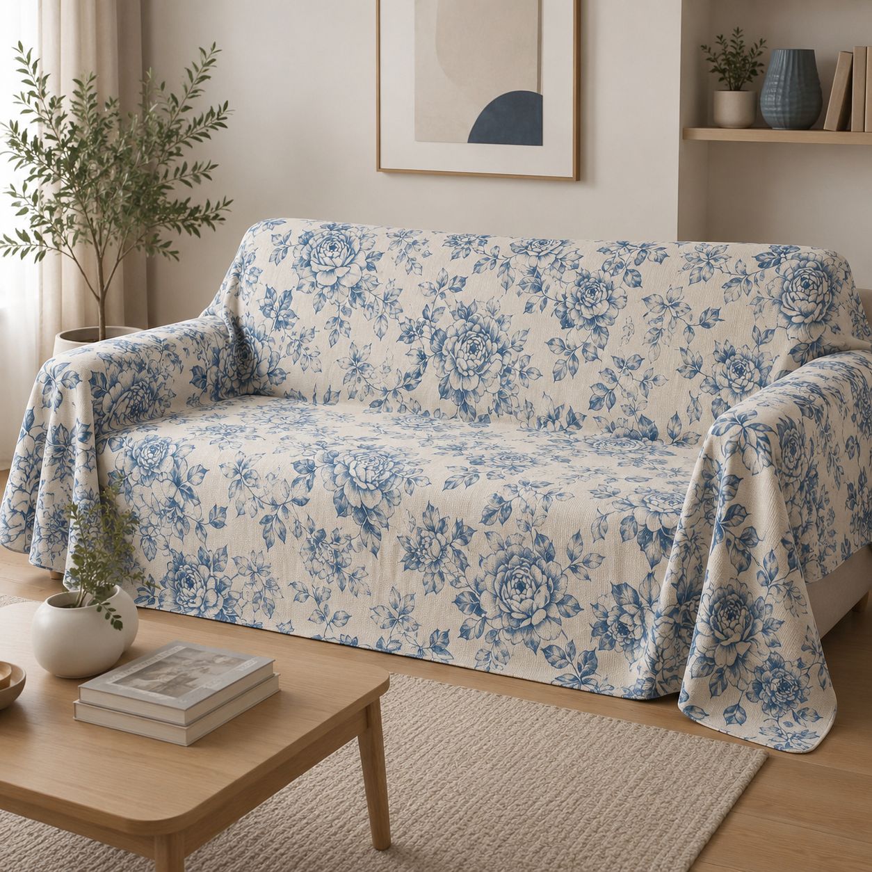 Telo arredo-Gran foulard Peonia