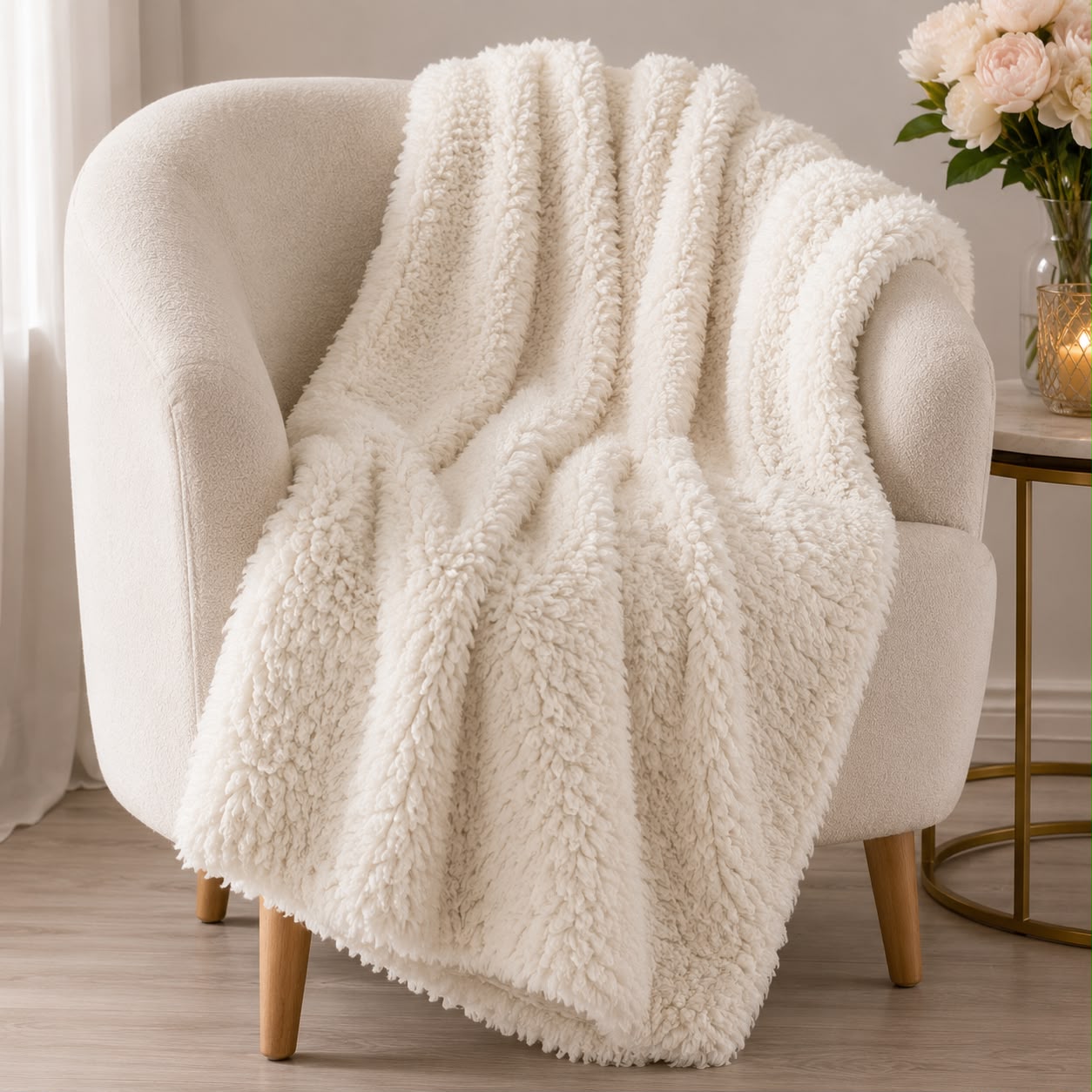 Plaid con sherpa Blanc Mariclo'