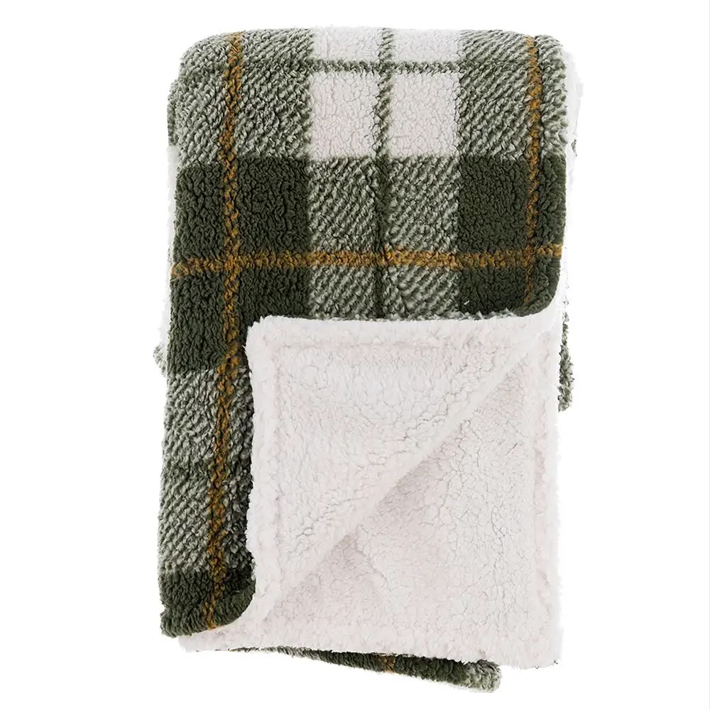 Plaid scozzese con sherpa Blanc Mariclo'
