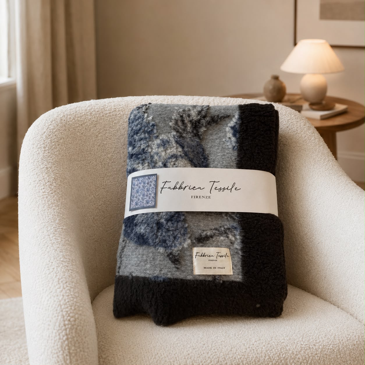 Plaid In Lana cotta Talco Fabbrica Tessile