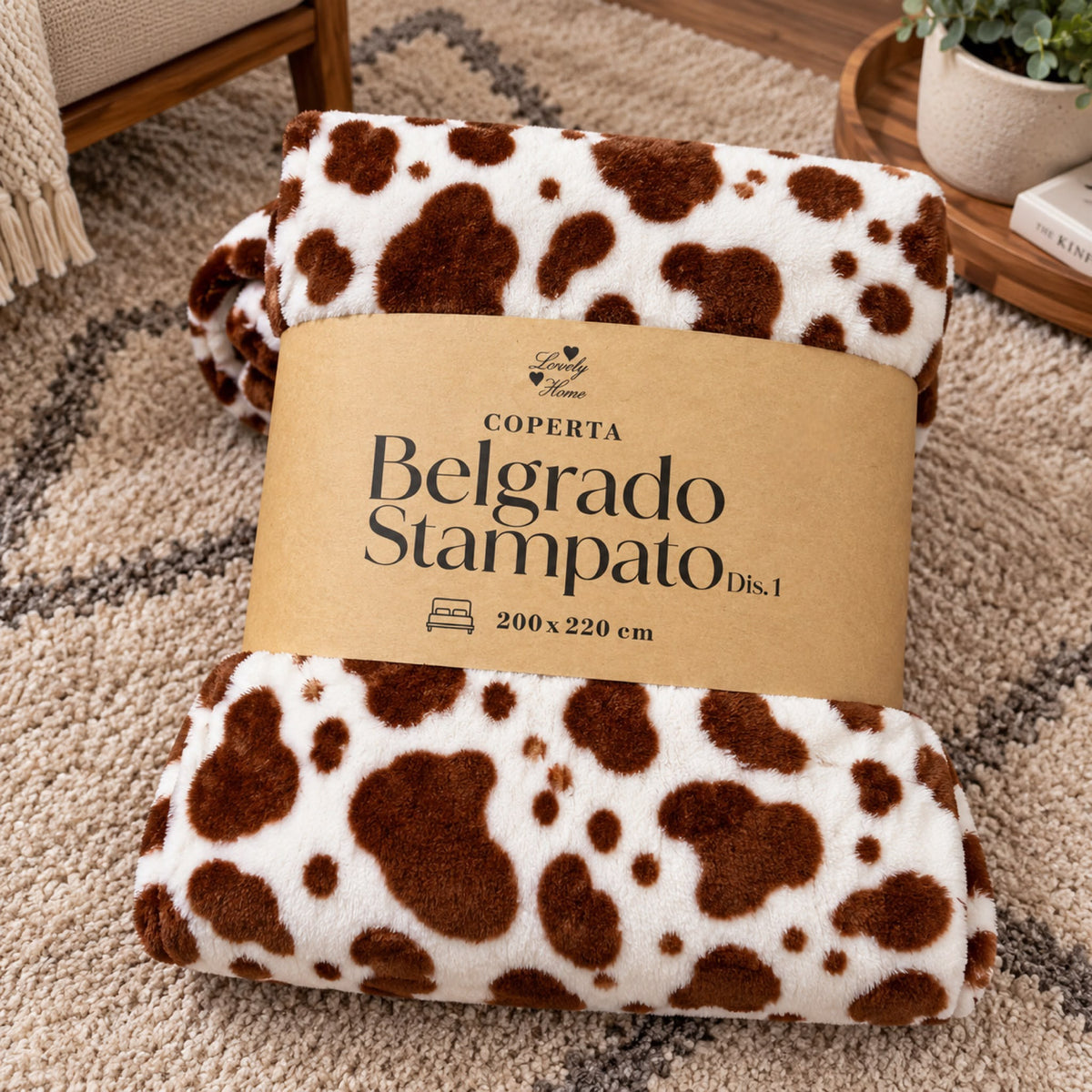 Coperta stampata Belgrado Embossed Muccata