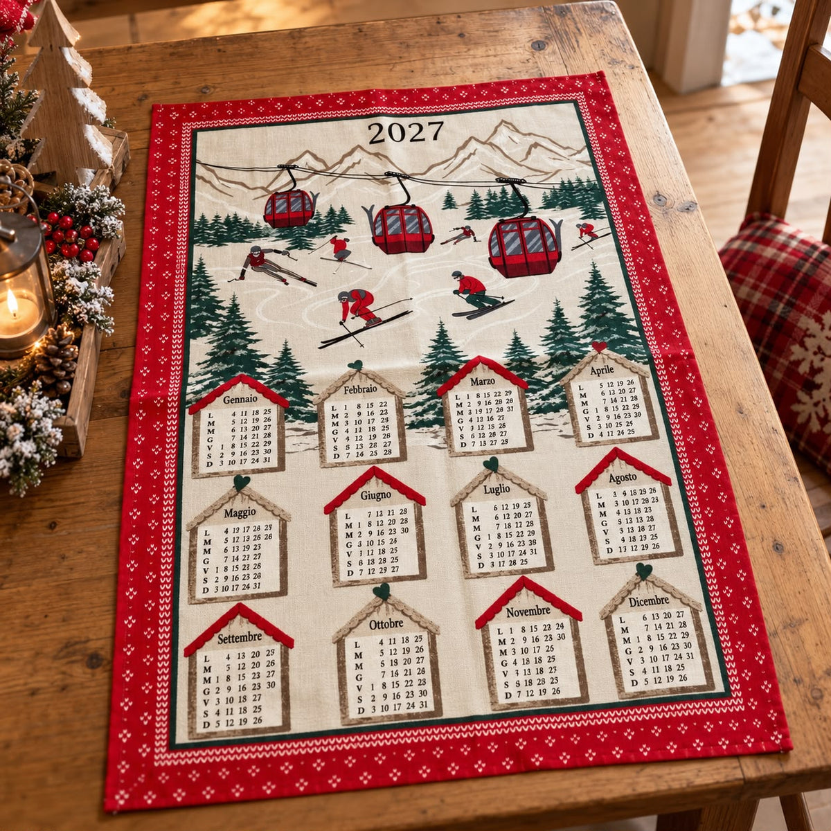 Asciughino Calendario (fantasia casuale)