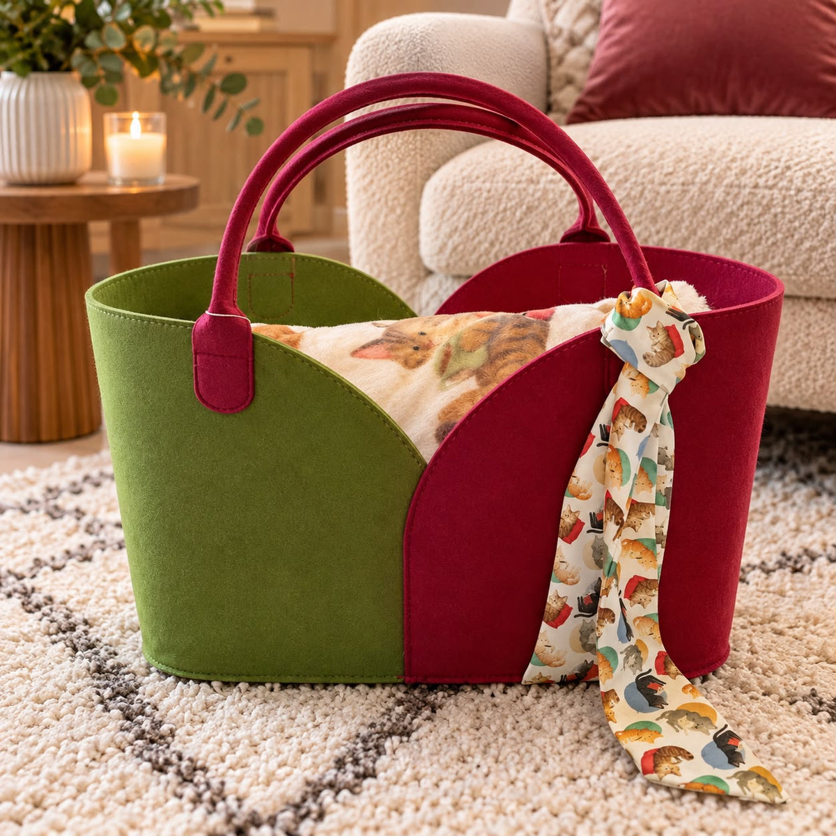 Set plaid + borsa Maffle