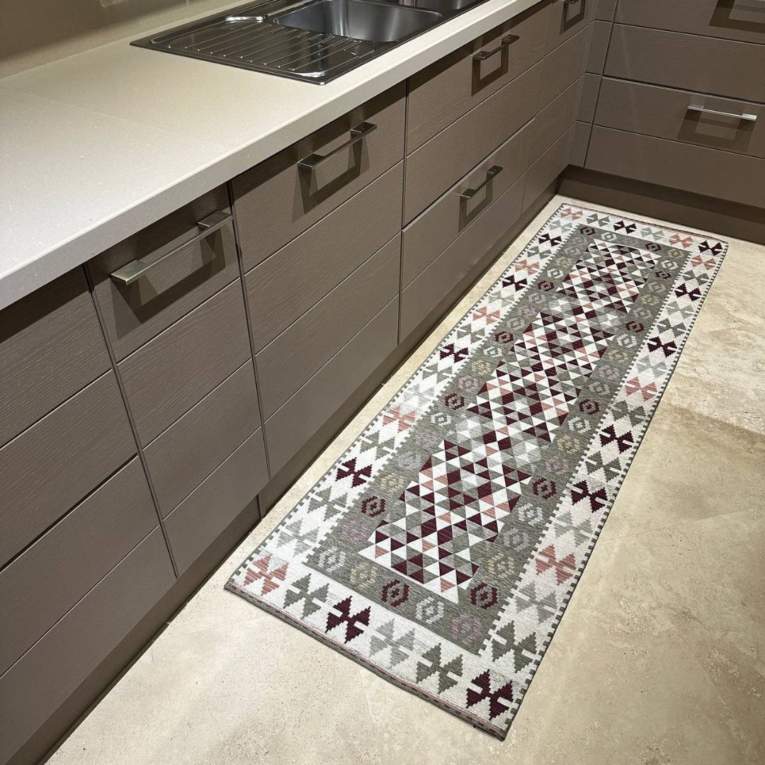 Tappeto Arredo Kilim Grigio