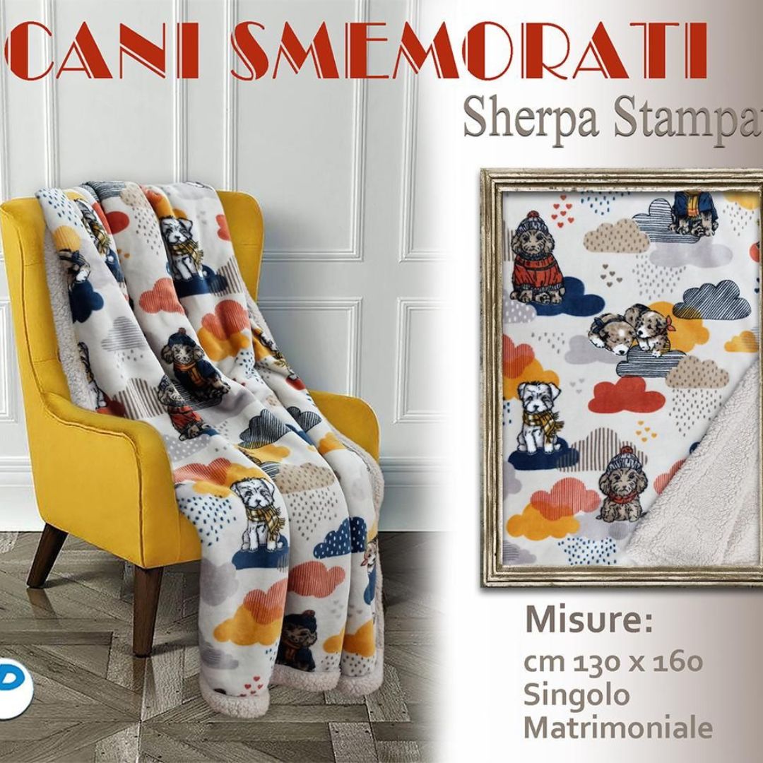 Plaid Con Sherpa Cani Smemorati