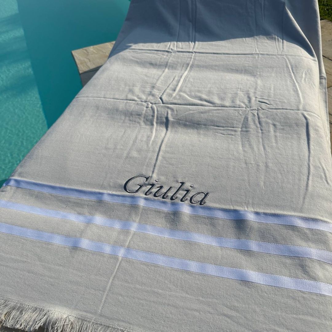 Telo Mare Cassy Con Nome o Iniziale Personalizzato