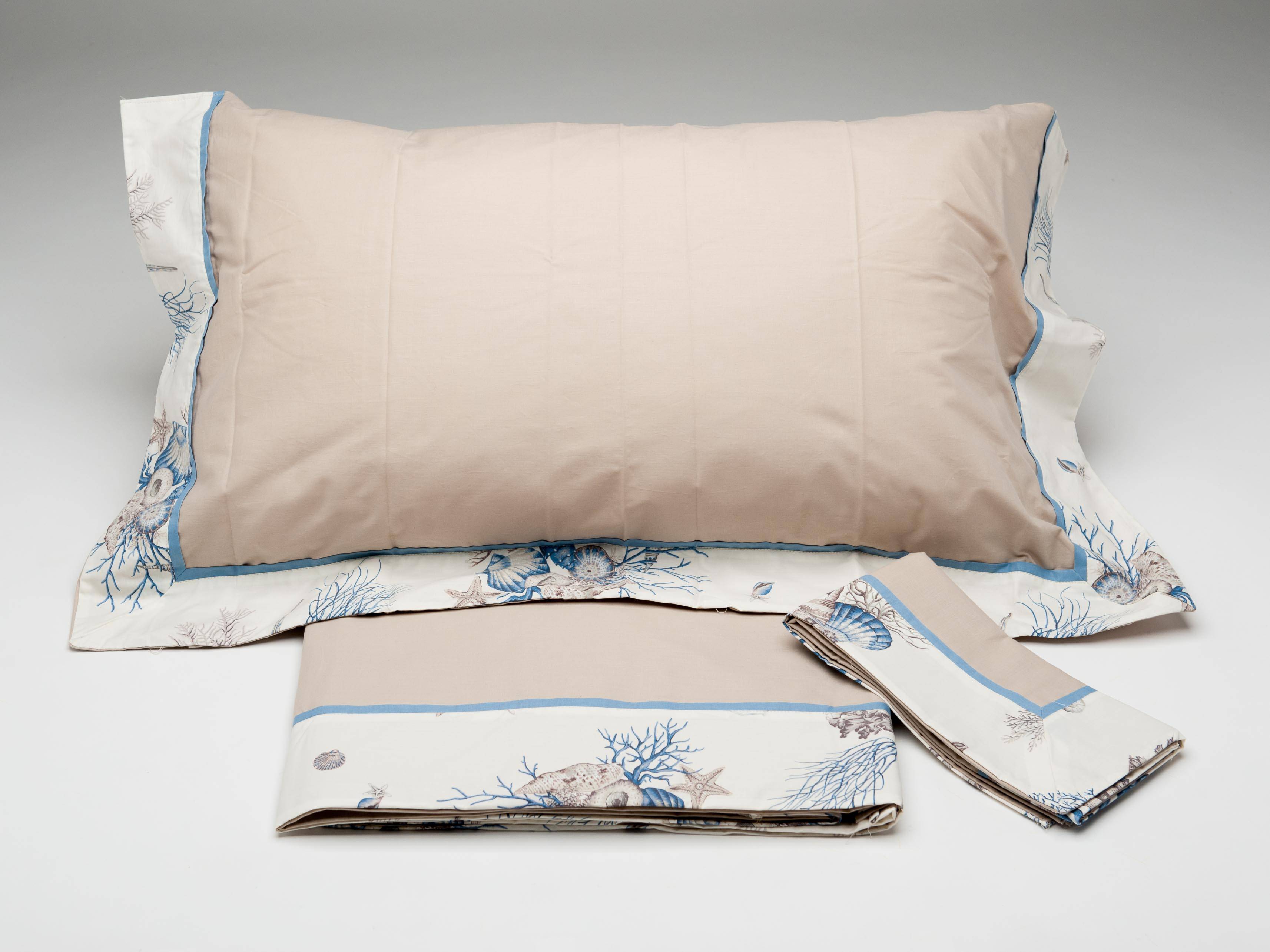 Completo Lenzuola Balza Corallo Blu