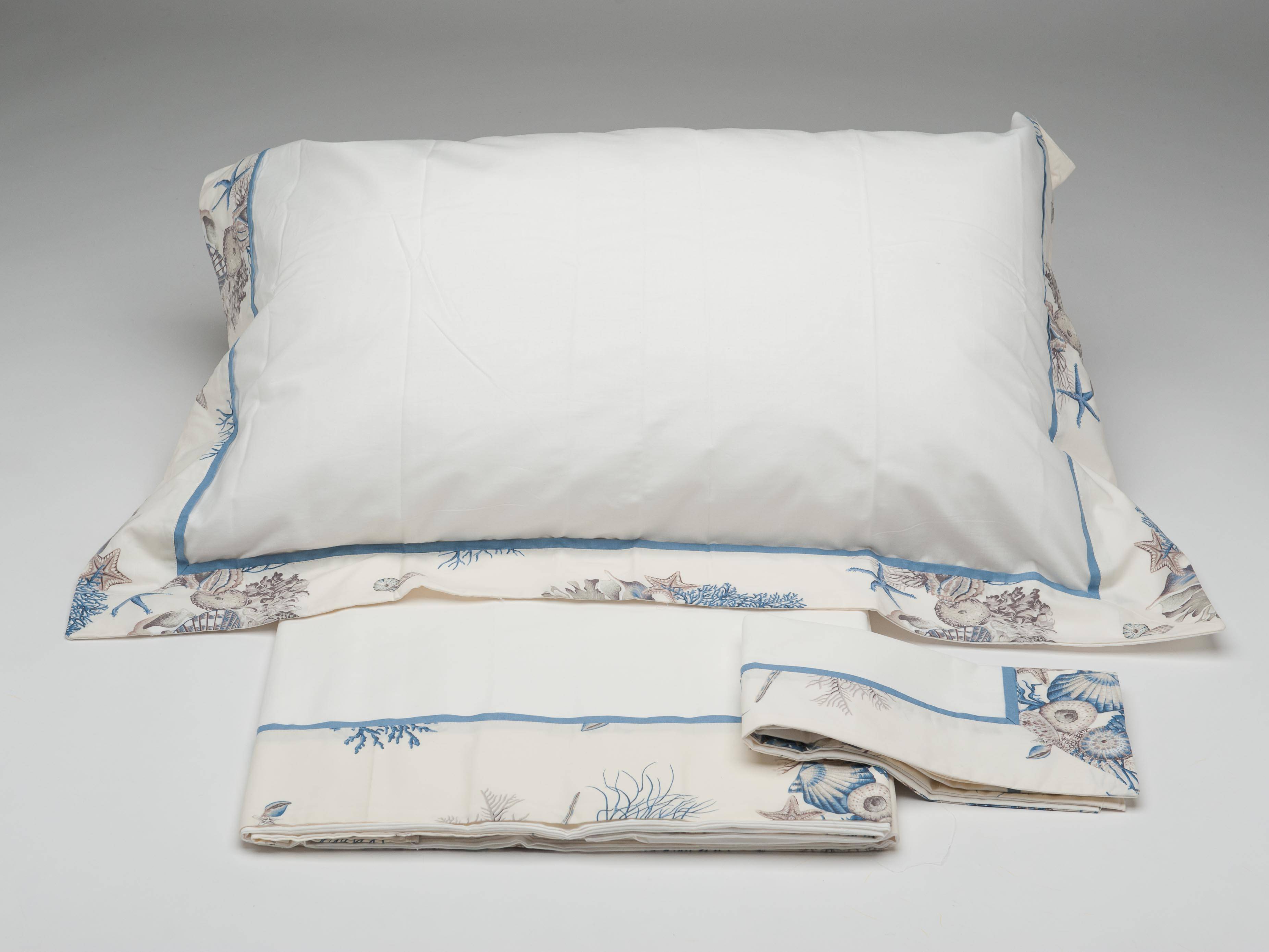 Completo Lenzuola Balza Corallo Blu