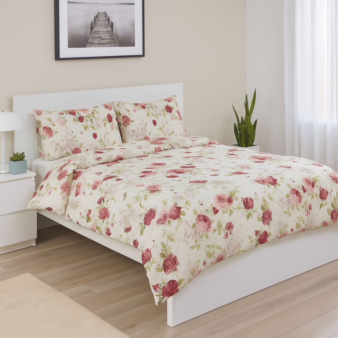 Parure Copripiumino Percalle Rose