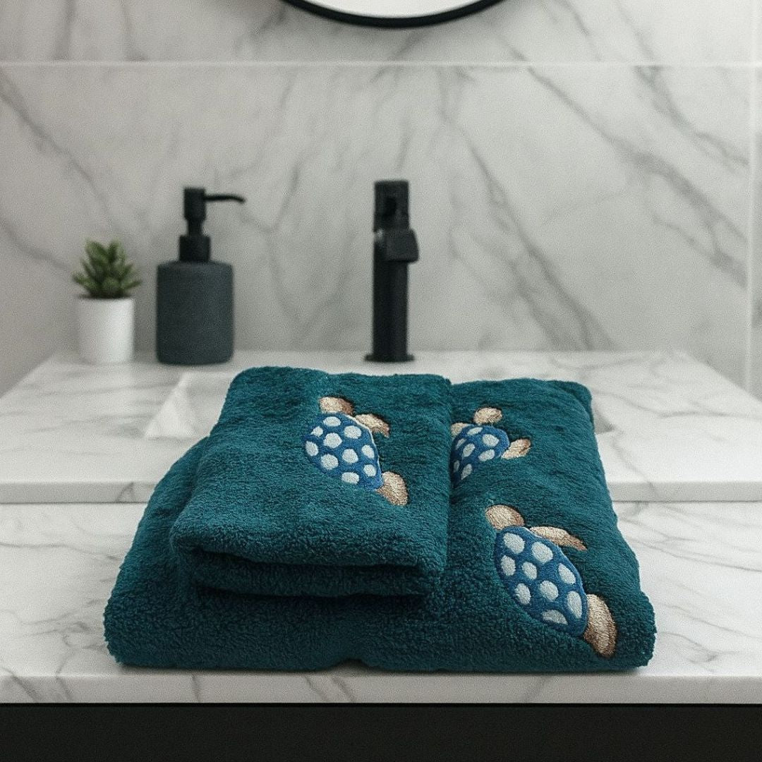 Asciugamani Coppia Bagno Tartarughe