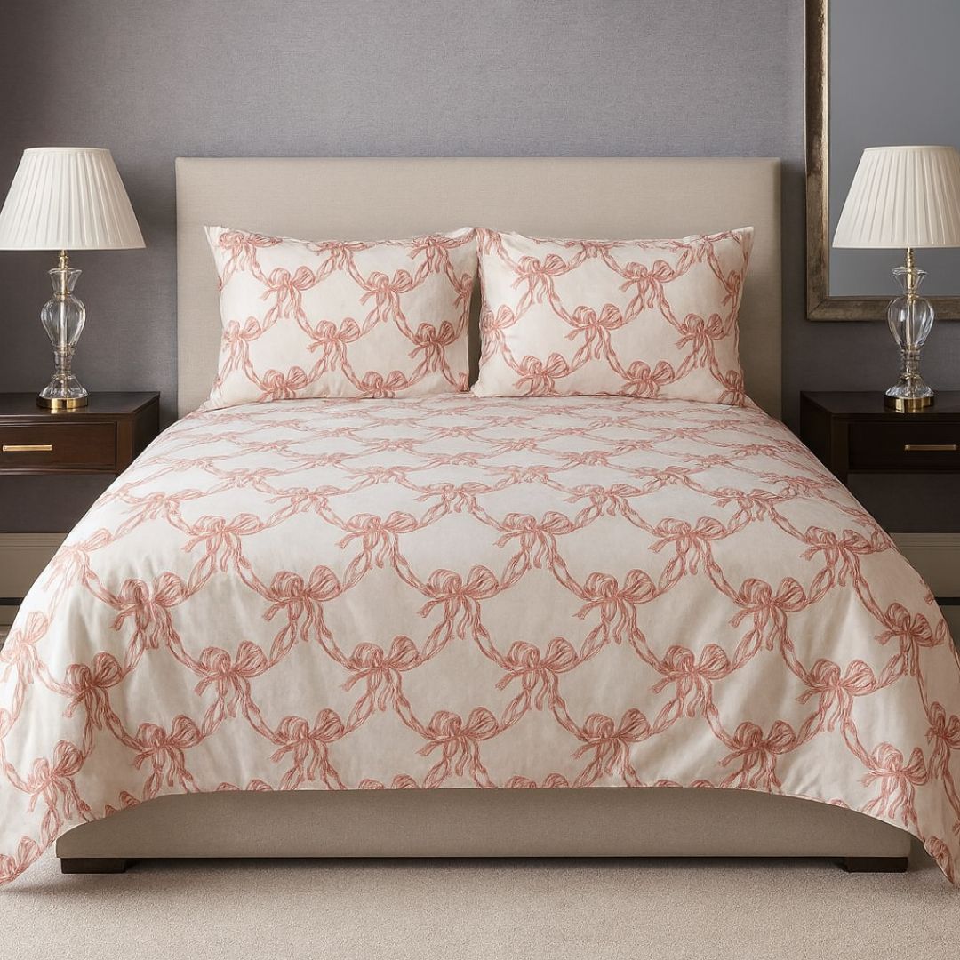 Parure Copripiumino Percalle Nodo D'amore