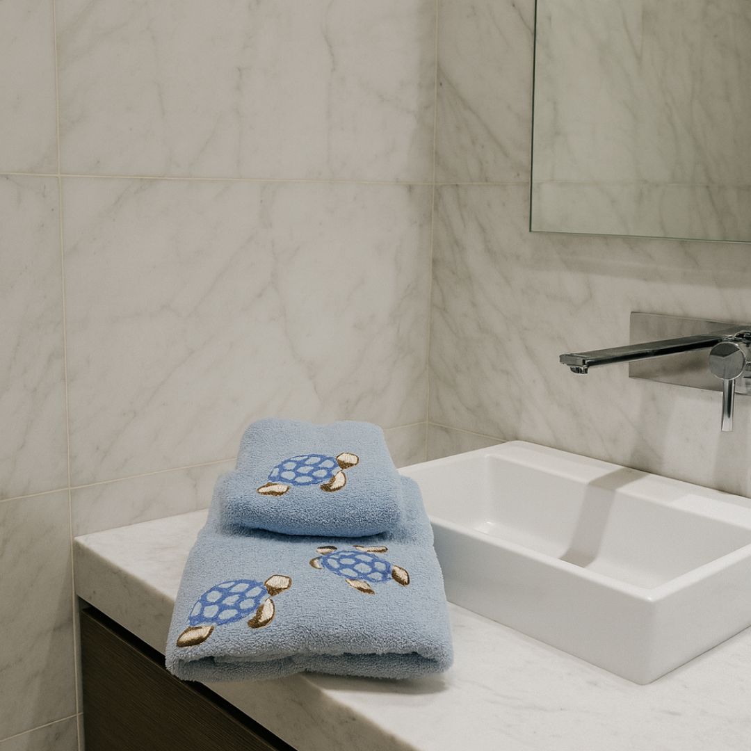 Asciugamani Coppia Bagno Tartarughe