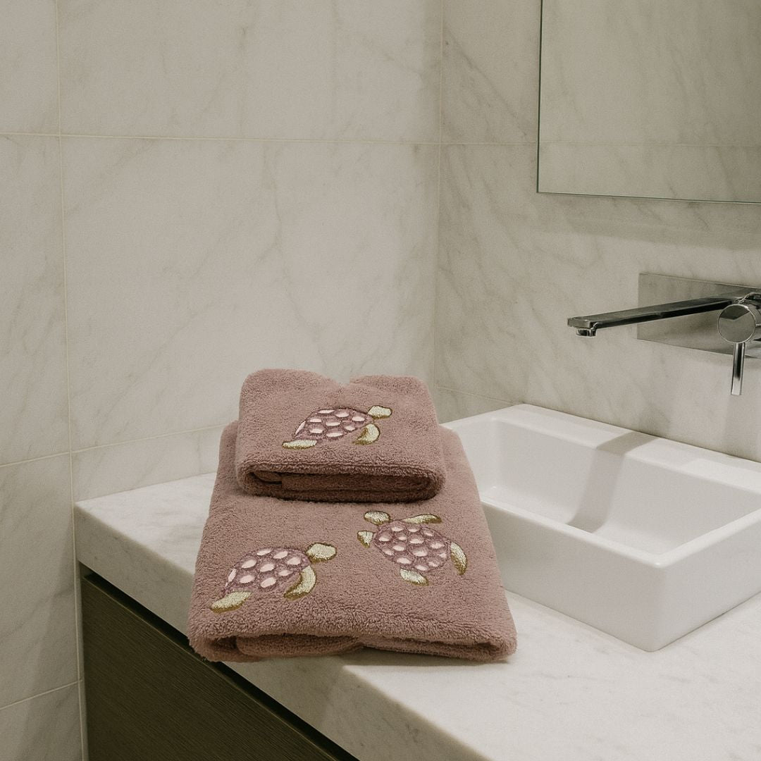 Asciugamani Coppia Bagno Tartarughe