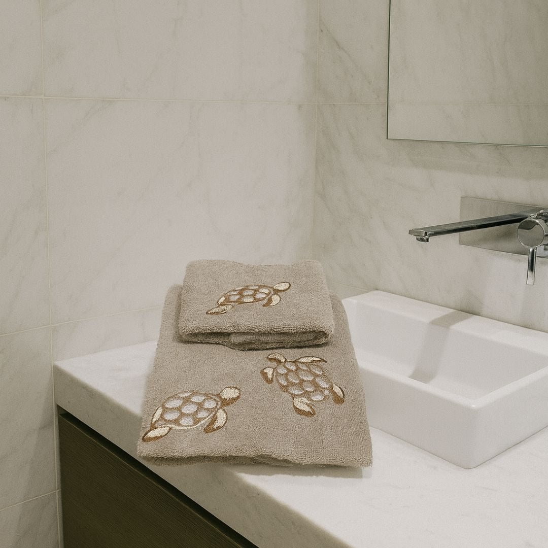 Asciugamani Coppia Bagno Tartarughe