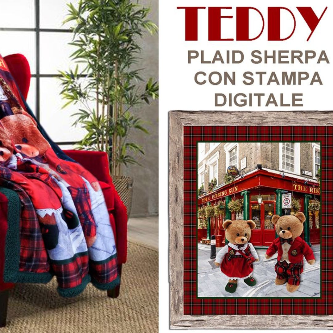 Plaid Stampa Digitale Teddy