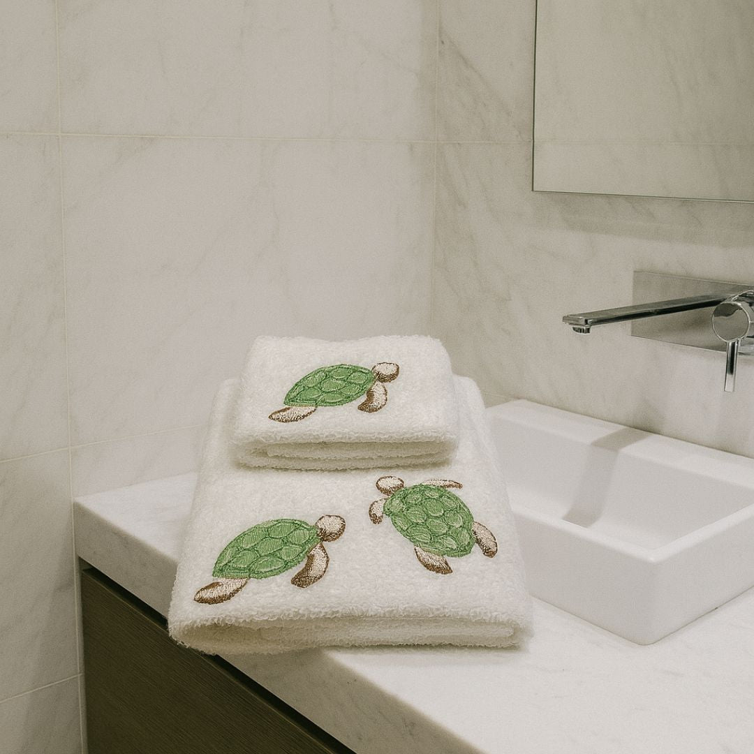 Asciugamani Coppia Bagno Tartarughe