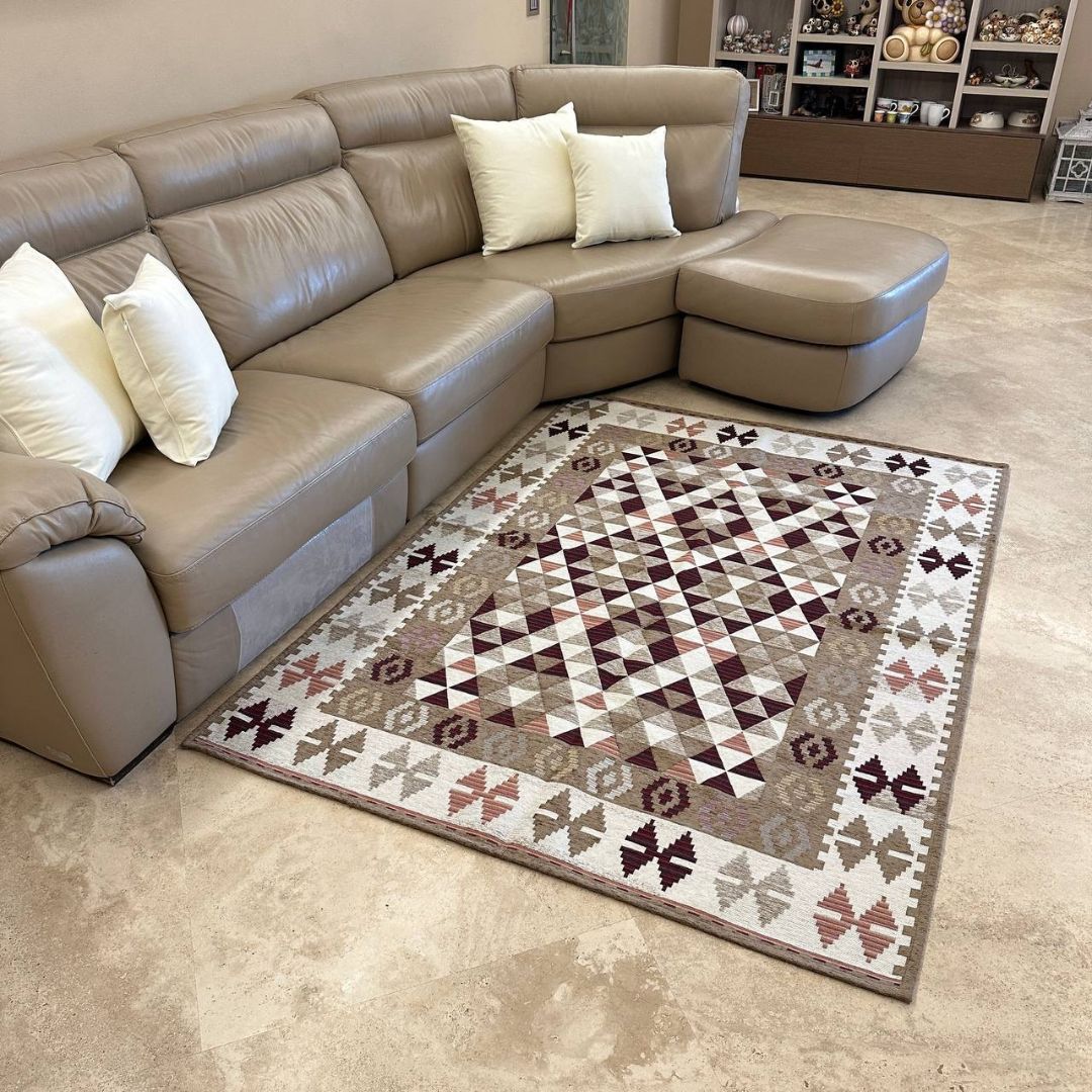 Tappeto Arredo Kilim Tortora