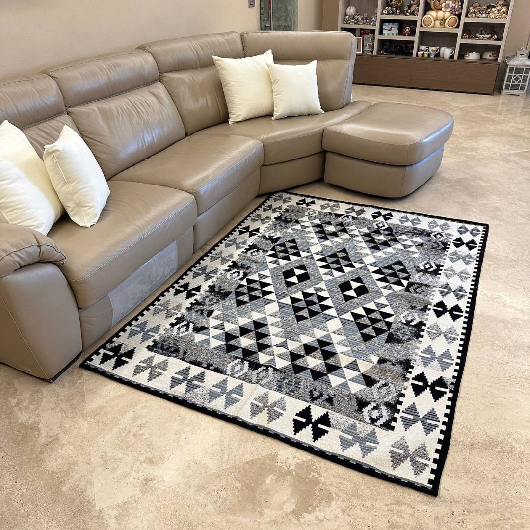 Tappeto Arredo Kilim Nero