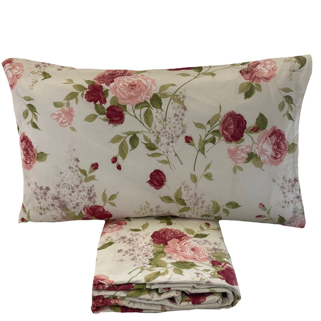 Parure Copripiumino Percalle Rose