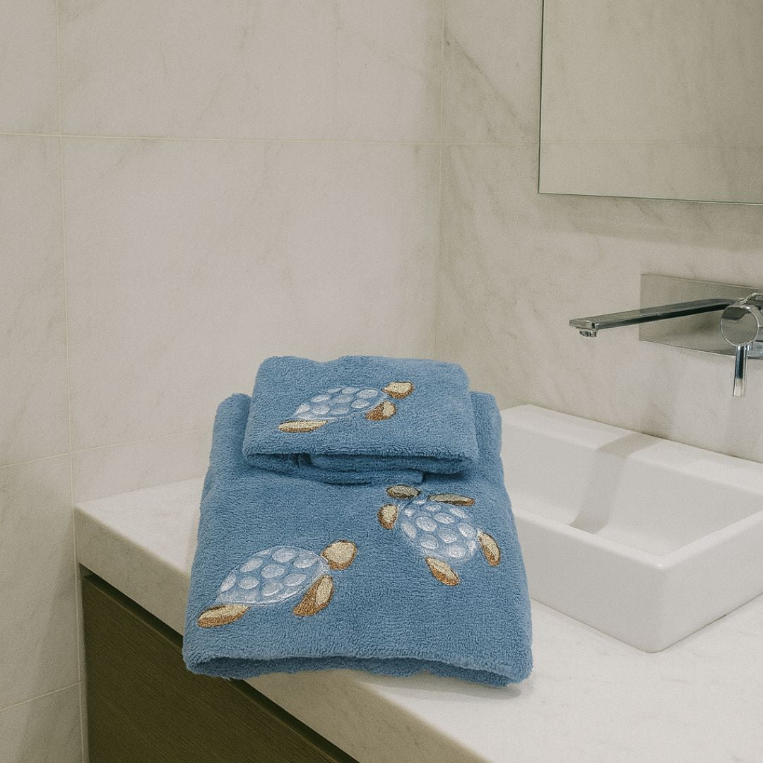 Asciugamani Coppia Bagno Tartarughe