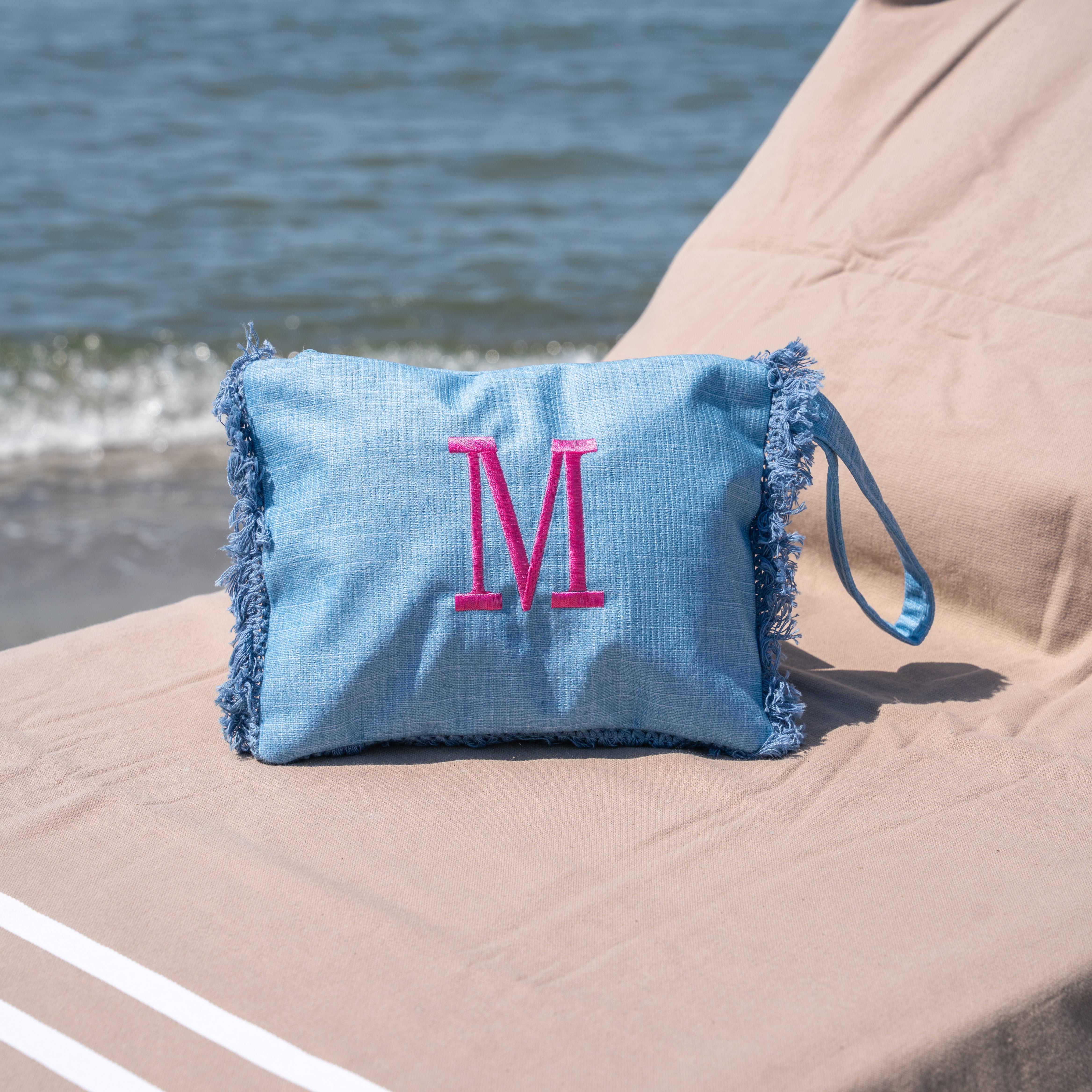 Pochette Denim Con Iniziale