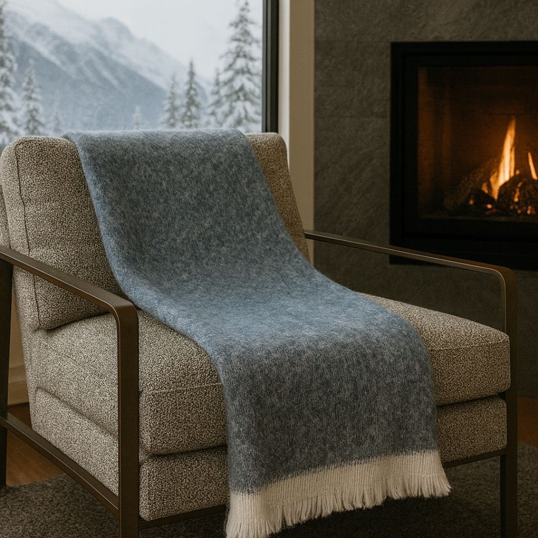 Coperta Lana Vergine Mohair