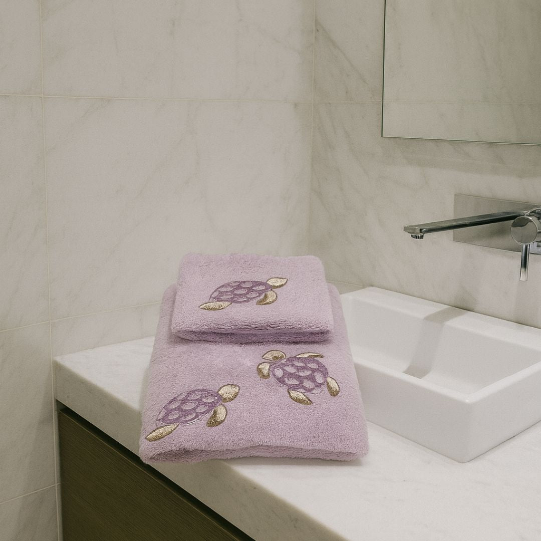 Asciugamani Coppia Bagno Tartarughe