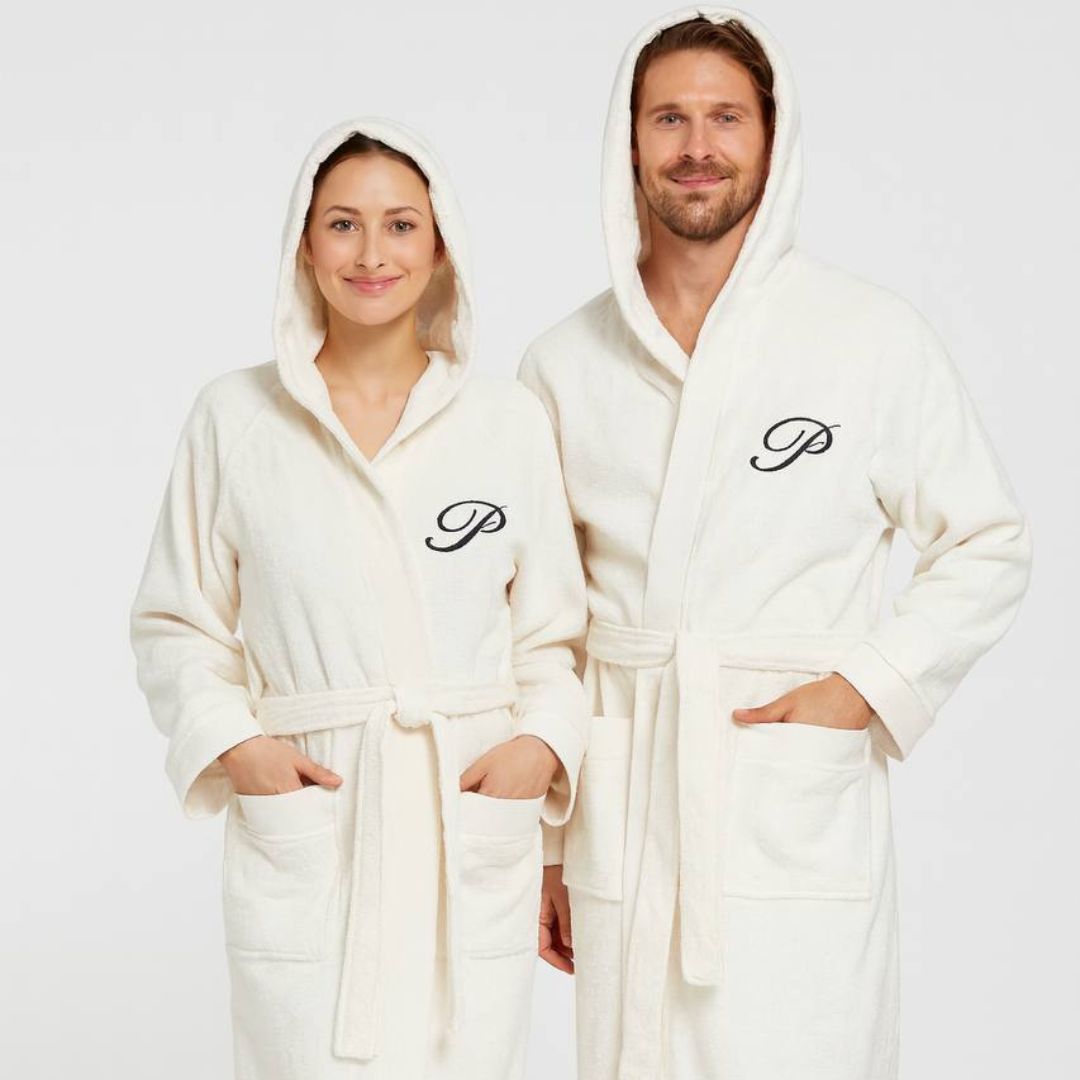 Accappatoio Unisex In Spugna Joly AVORIO Con Nome Personalizzato