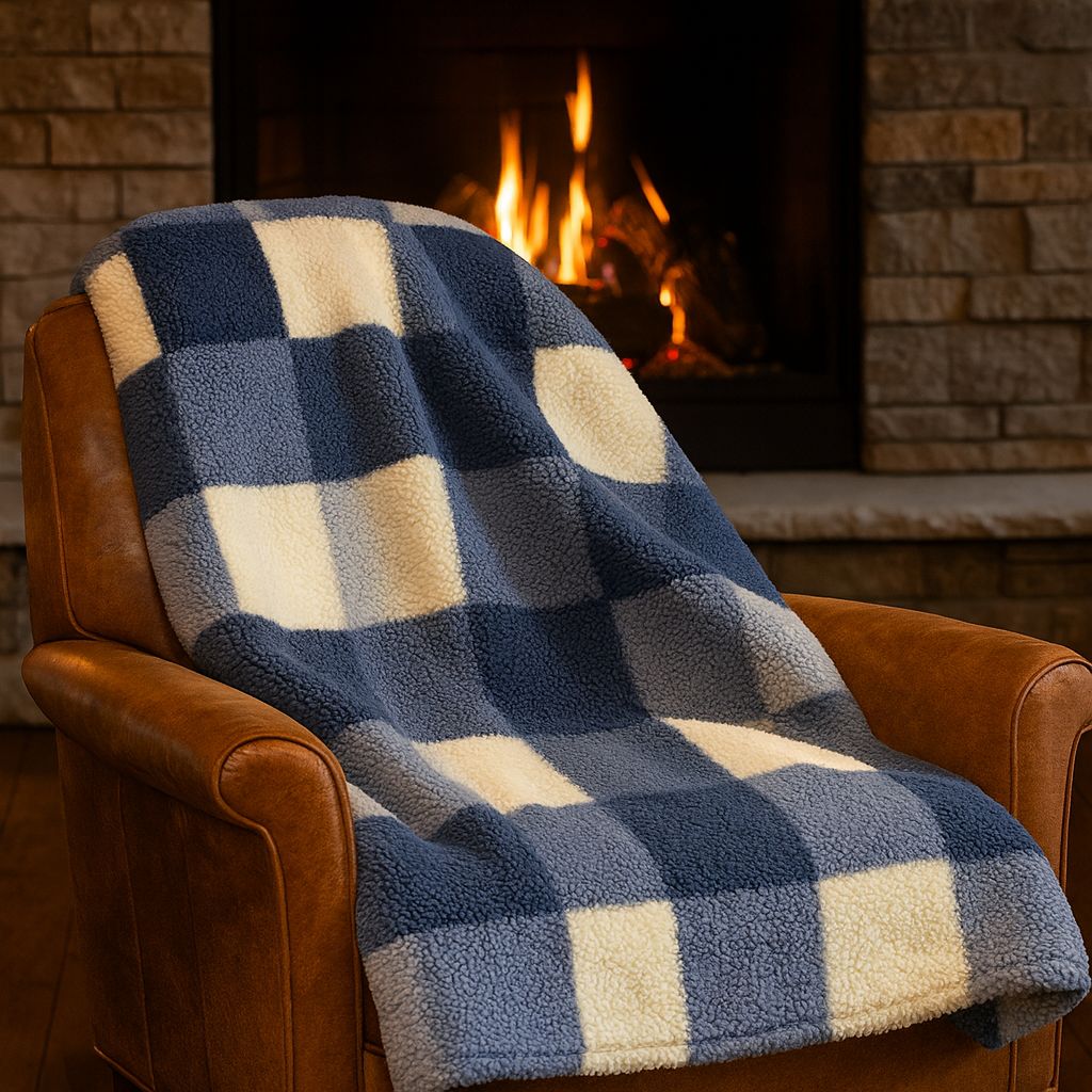 Plaid Quadri Blanc Mariclo'