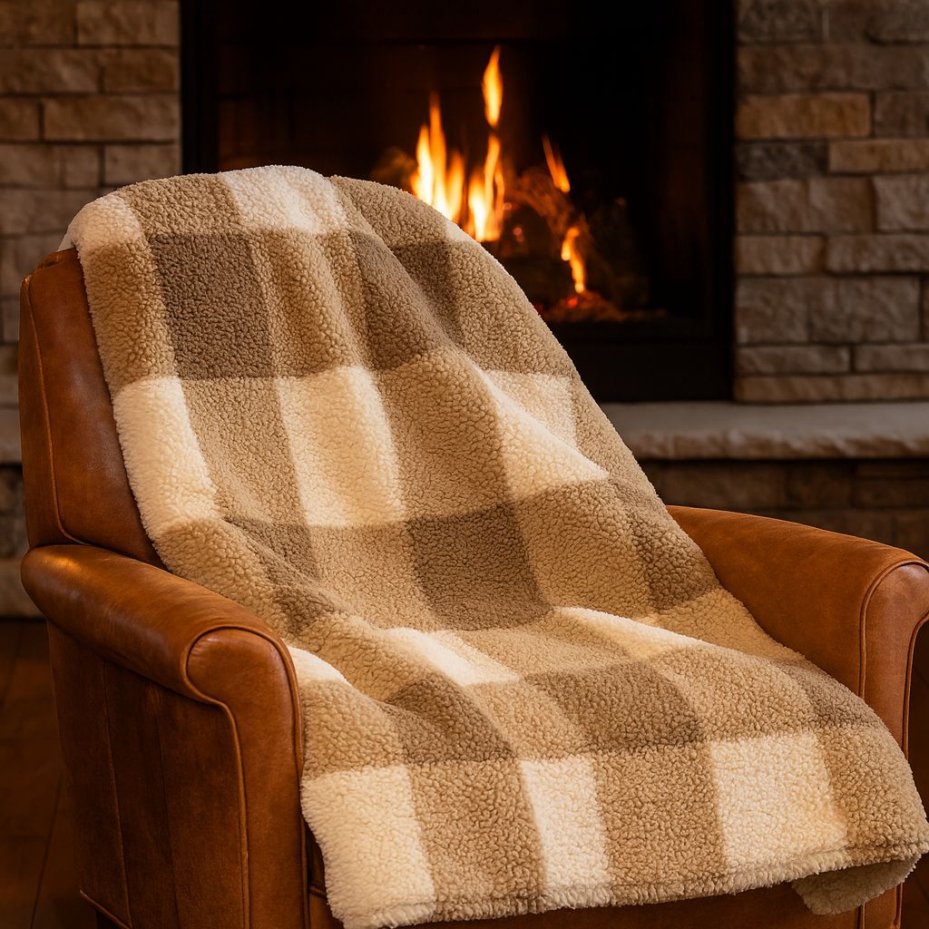 Plaid Quadri Blanc Mariclo'