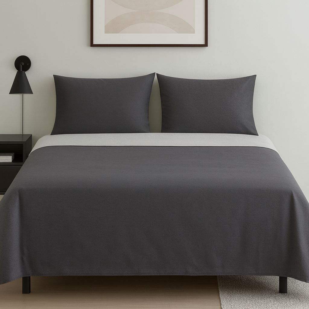 Completo Lenzuola Mano Pesca No Stiro Bicolor