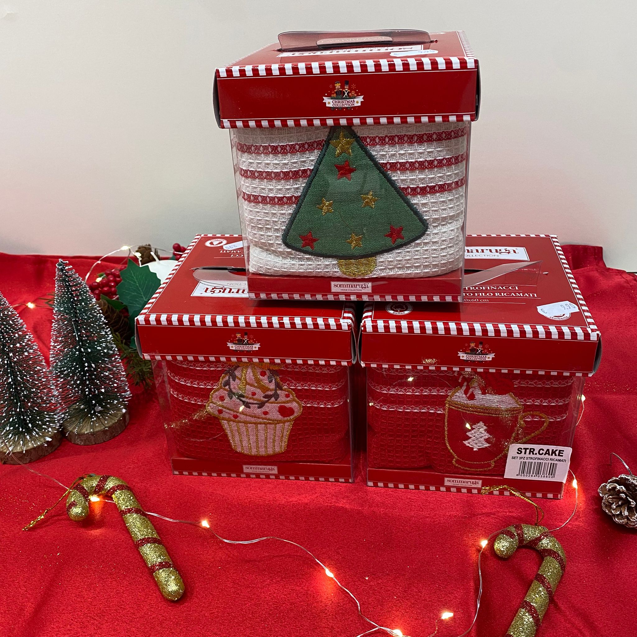 Set 3 strofinacci ricamati