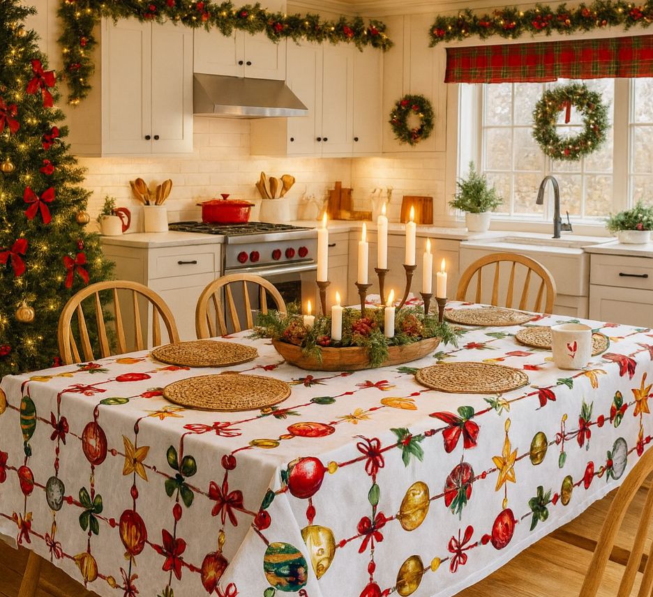 Tovaglia Natale Decori