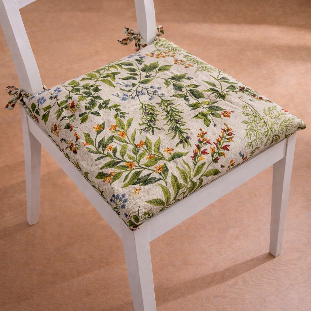 Cuscino Da Sedia Sfoderabile Foglie