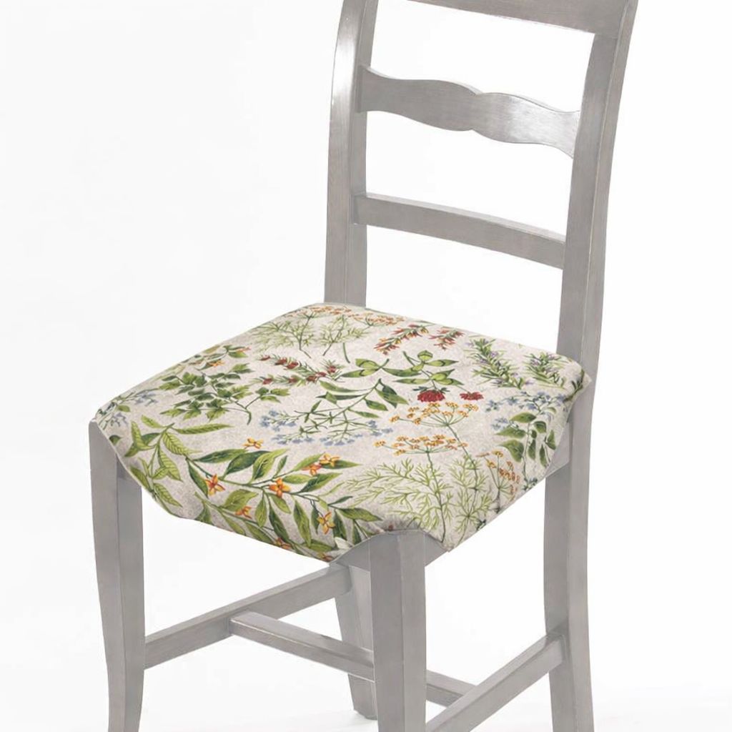 Cuscino da Sedia sfoderabile con alette Foglie