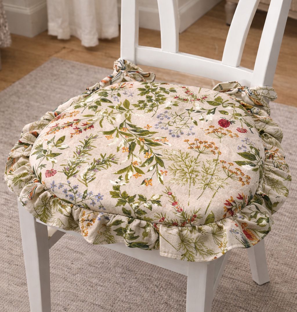 Cuscino da Sedia sfoderabile sagomato con gala Foglie