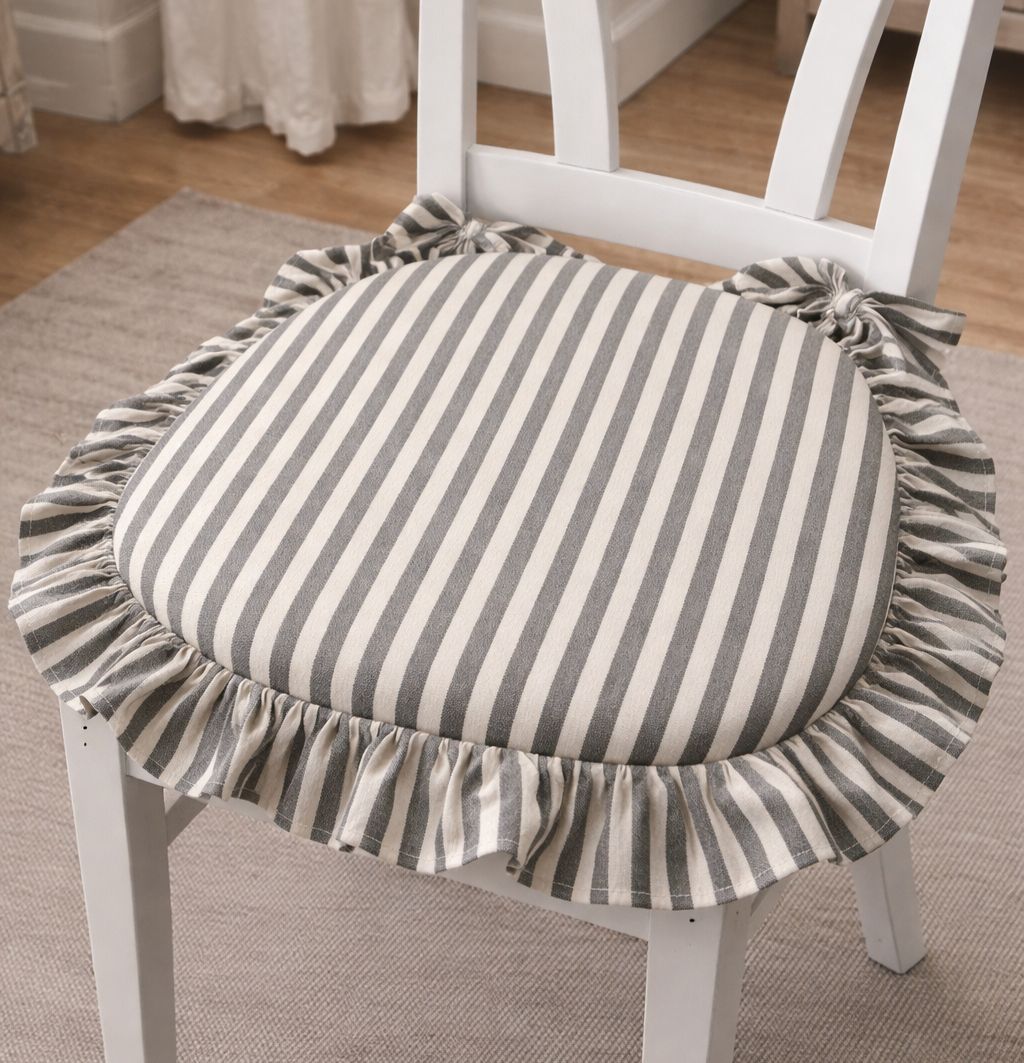 Cuscino da Sedia sfoderabile sagomato con gala Riga
