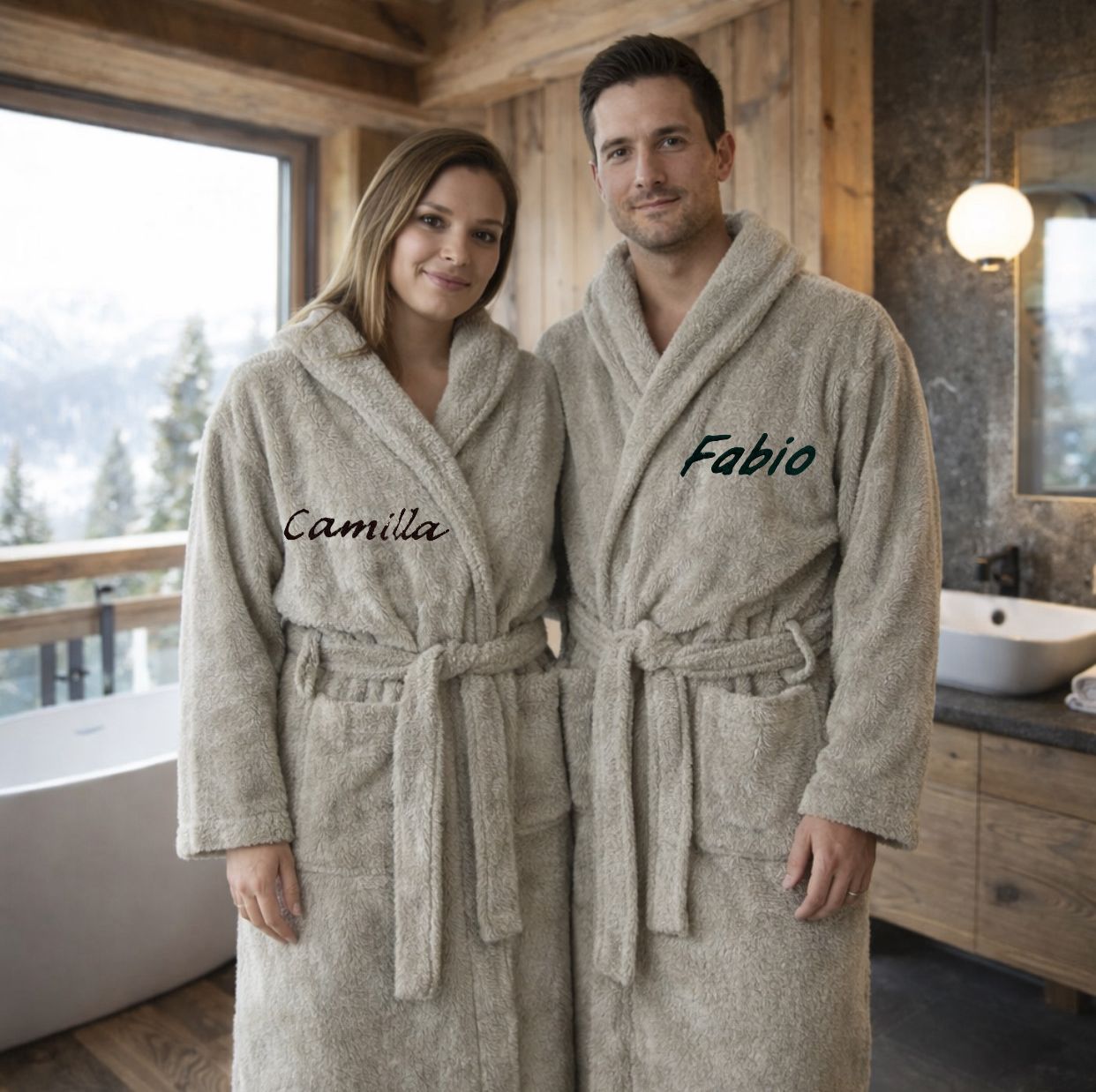 Accappatoio Unisex MISTRAL In Spugna Joly CORDA Con Nome Personalizzato