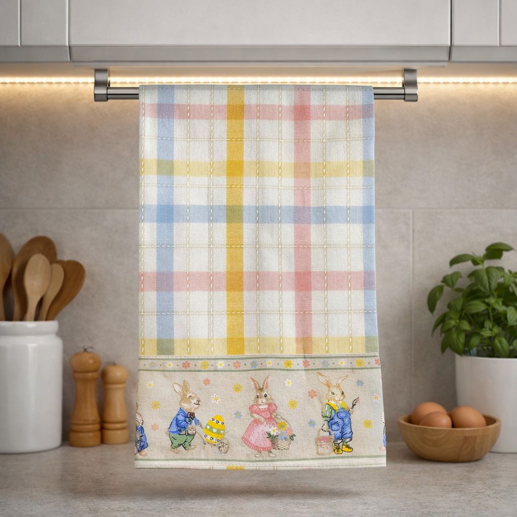 Set 2 strofinacci coniglietti pasquali