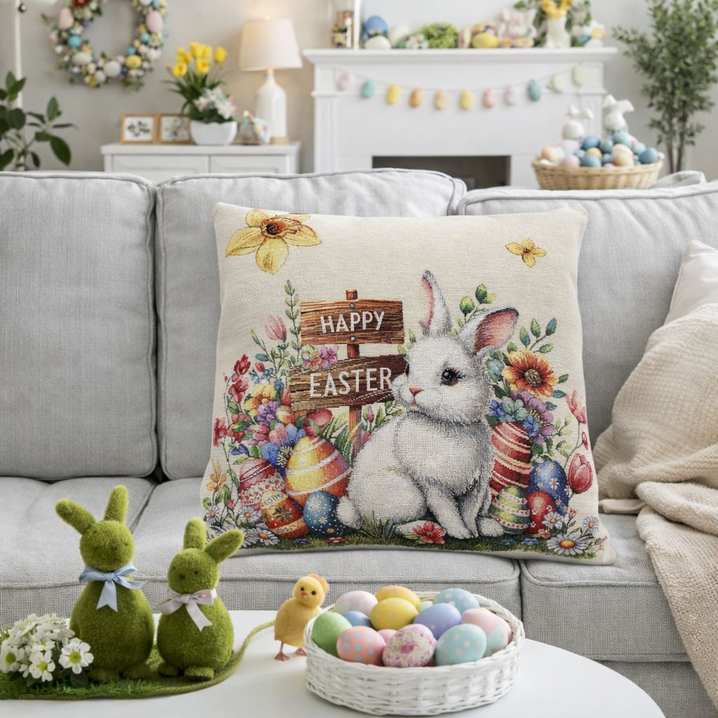 Cuscino arredo Pasqua 40x40 Happy Easter
