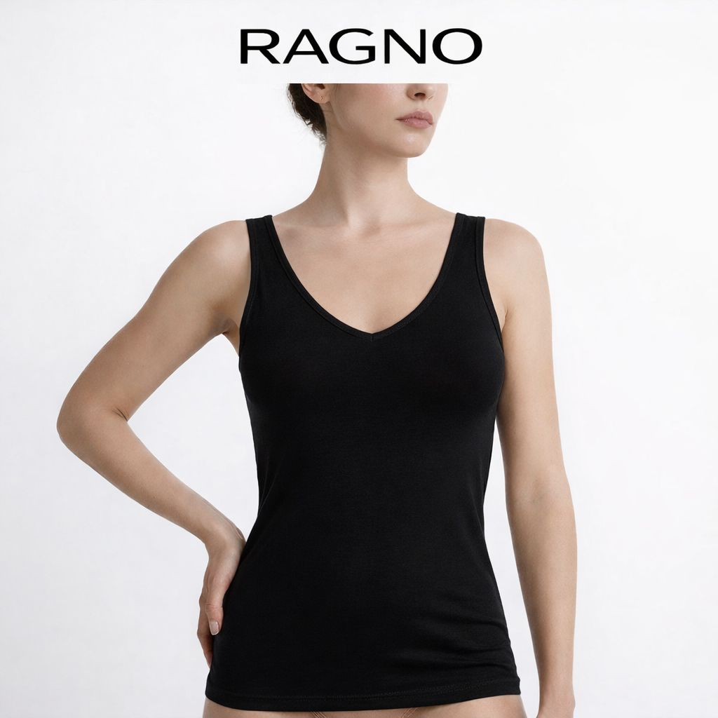 Canotta spalla larga a V DM05AJ Ragno Eco cotone