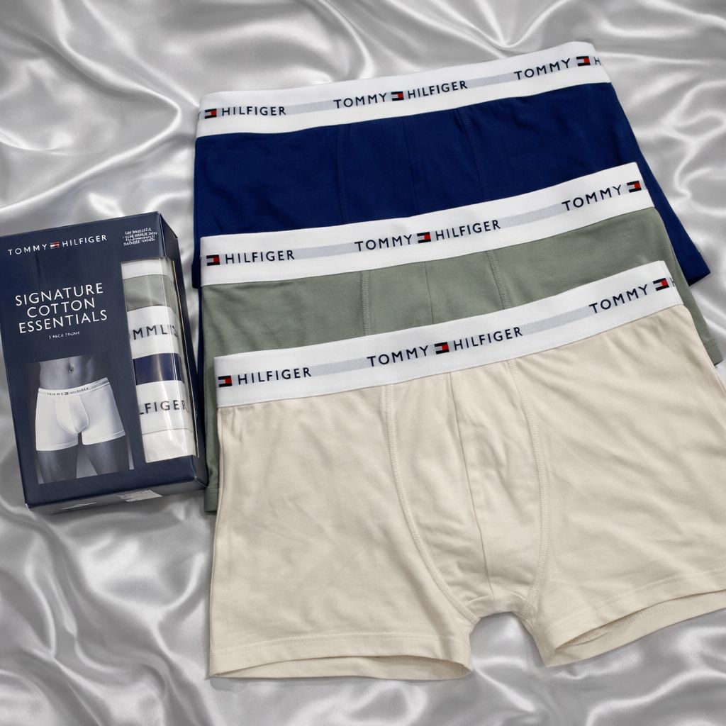 Tris Boxer Tommy Hilfiger Panna/verde/blu